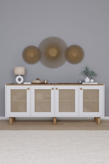 Wooden Sideboard Multicolour 180x40x75cm