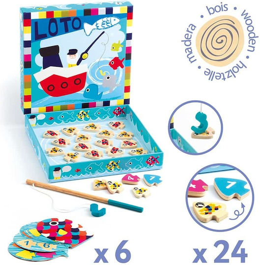 Djeco Wooden Fishing Game Lotto for 3+ Years