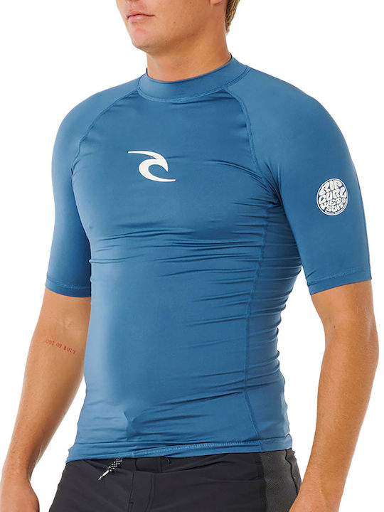 Rip Curl UPF 50 Ανδρική Κοντομάνικη Αντηλιακή Μπλούζα Κίτρινη