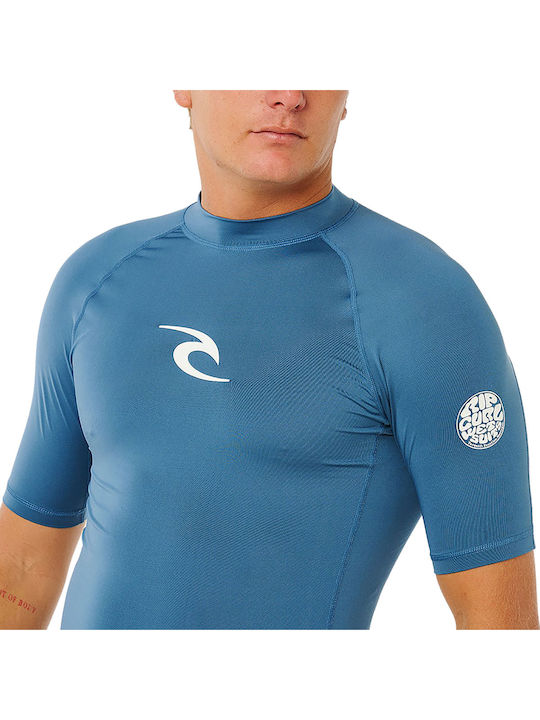 Rip Curl UPF 50 Ανδρική Κοντομάνικη Αντηλιακή Μπλούζα Κίτρινη