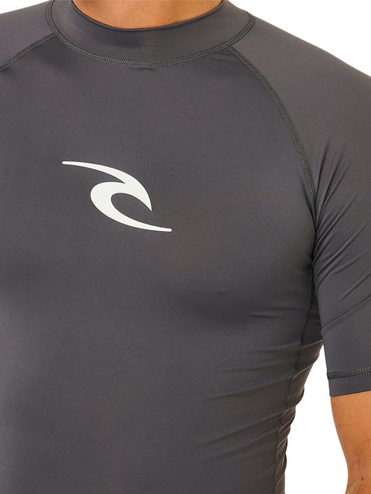 Rip Curl UPF 50 Men's Short Sleeve Sun Protection Shirt Grey