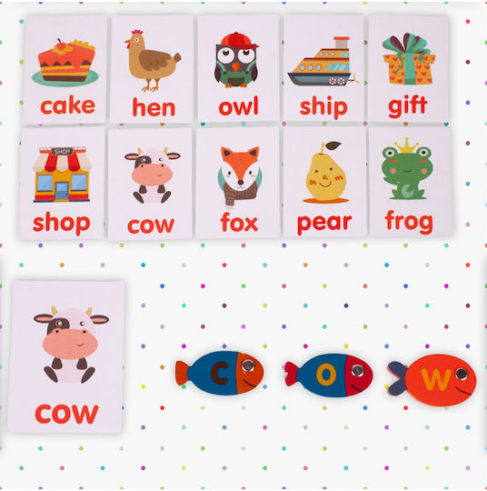 MalPlay Jucărie De Lemn De Pescuit Montessori Game Fishing Pentru 3+ Ani