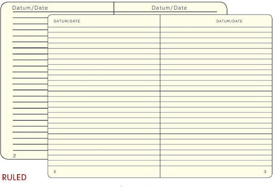 Leuchtturm1917 Σημειωματάριο A5 205 Φύλλων Ριγέ με Σκληρό Εξώφυλλο Πορτοκαλί