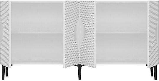 Μπουφές Ξύλινος Λευκός 150x32x75cm