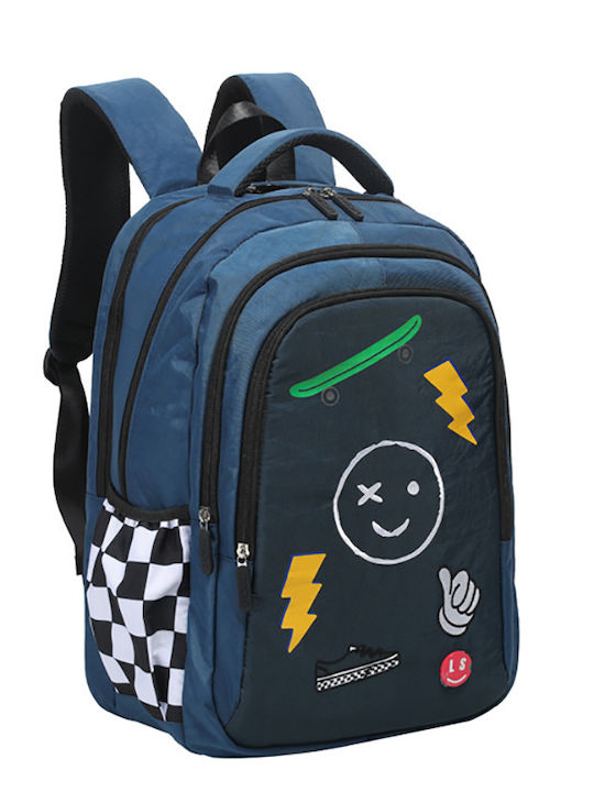 Lyc Sac Skate School Backpack Elementary Blue 29.5L