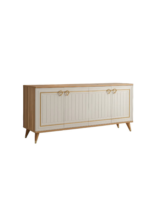 Sideboard Holz Gold 160x40x78cm