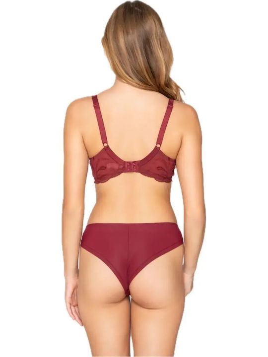 Celebration Bra with Light Padding Bordeaux