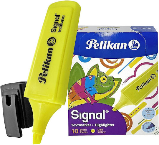 Pelikan Signal Μαρκαδόροι Υπογράμμισης Κίτρινοι 5mm Σετ 10τμχ