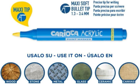 Carioca Ακρυλικός Μαρκαδόρος 12χρωμ 4mm