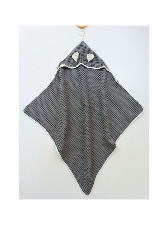 SteweHome Nursery Swaddling Cotton Gray Blanket 90x90cm