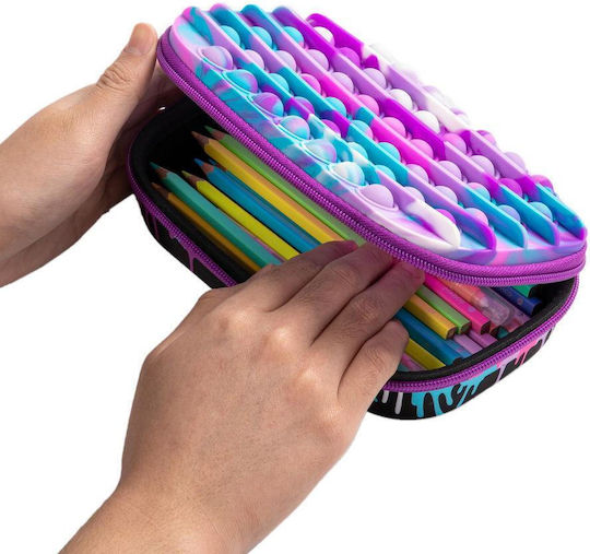 Zipit Zip & Pop Zipper Pencil Case Storage Box Purple