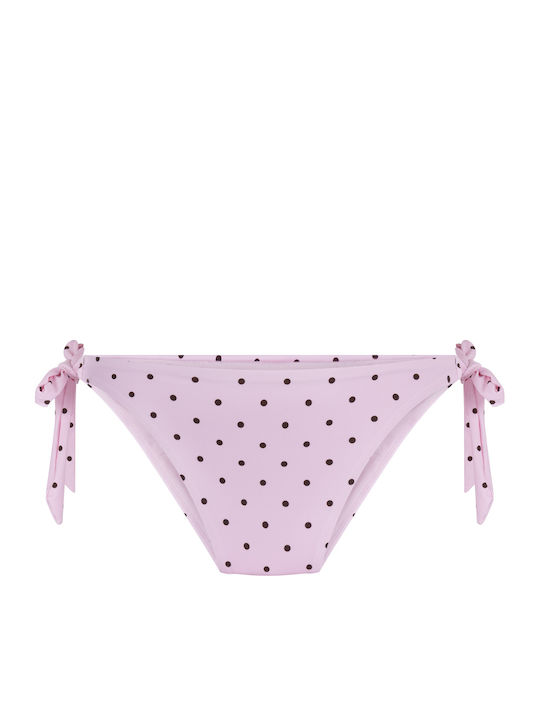 Bikinihosen Slip mit Schnürung Rosa