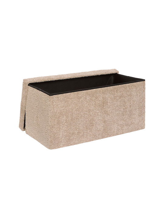 Bench Stool Bed With Storage Space Wooden A-s Soana Taupe 76x38x38cm