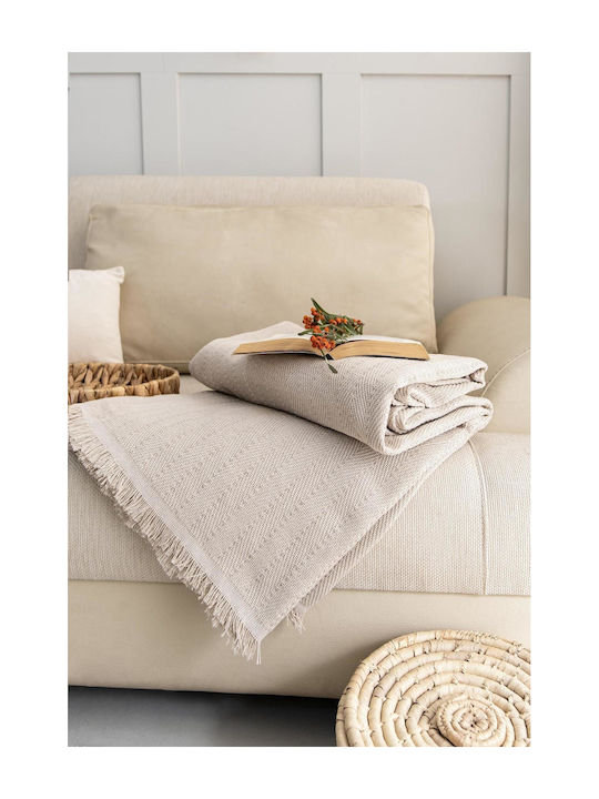 SteweHome Ριχτάρι Τριθέσιου Καναπέ 180x315εκ. 100% Ανακυκλωμένο Βαμβάκι