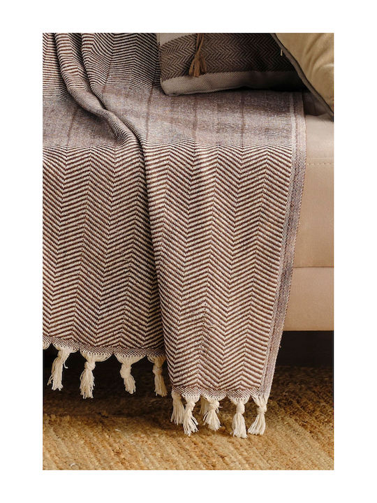 SteweHome Armchair Throw 180x215cm Brown