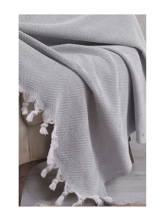 SteweHome Armchair Throw Knitted 160x160cm Natural