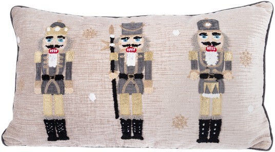 Teoran Weihnachtsdekoratives Kissen Rechteckig Gray 35x60cm