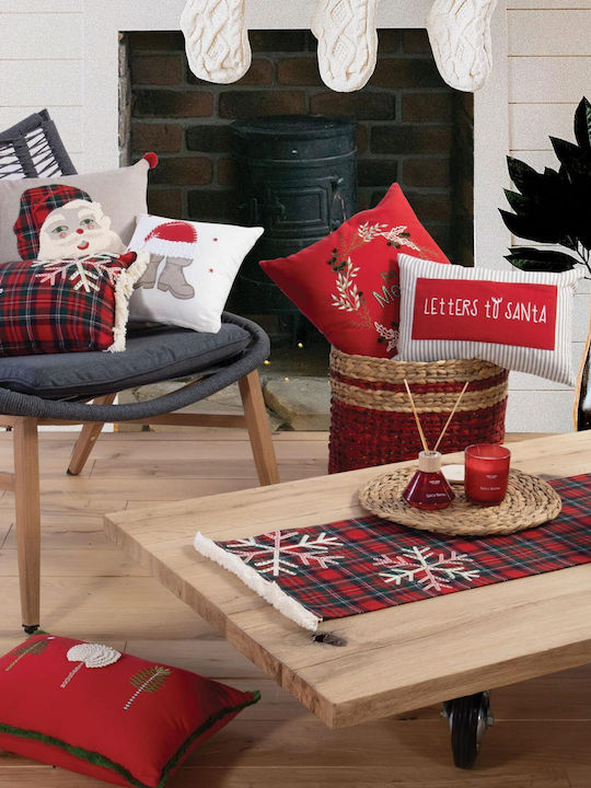 Nef-Nef Homeware Christmas Decorative Pillow Tiffani Letters Rectangular Red 30x45cm
