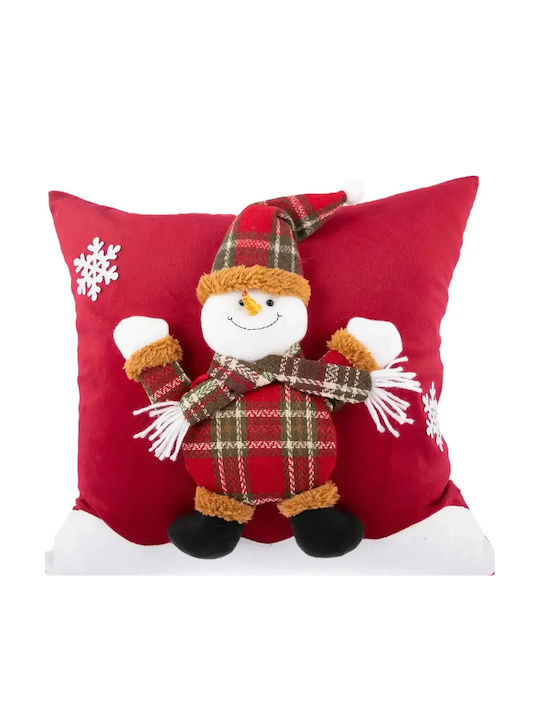 Teoran Christmas Decorative Square Pillowcase Red 45x45cm