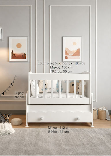 SteweHome Căsuță De Copii SteweHome Albă Cu Saltea 100x112cm