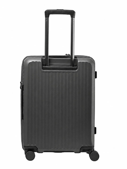 Nautica Βαλίτσα Ταξιδίου Καμπίνας Σκληρή Silver Grey με 4 Ρόδες Ύψους 55εκ.