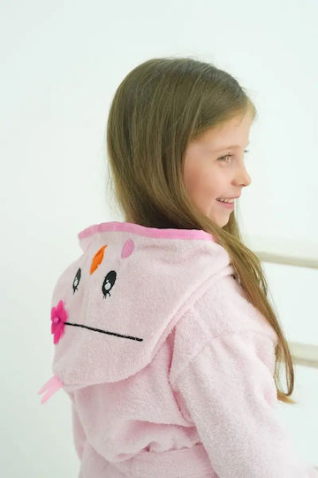 SteweHome Kids Bathrobe Light Pink With Hood
