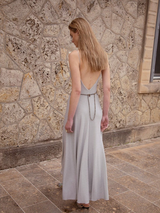 Maxi Damenkleid Für Hochzeit - Taufe Silber