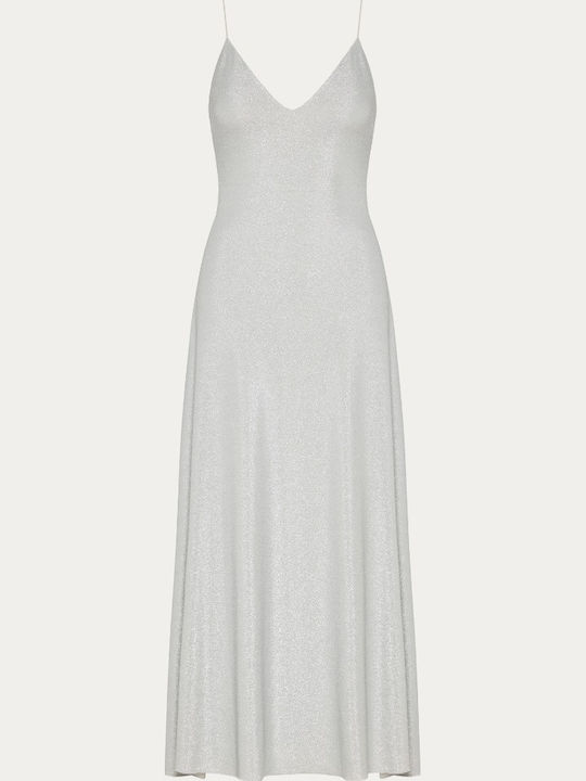 Maxi Damenkleid Für Hochzeit - Taufe Silber