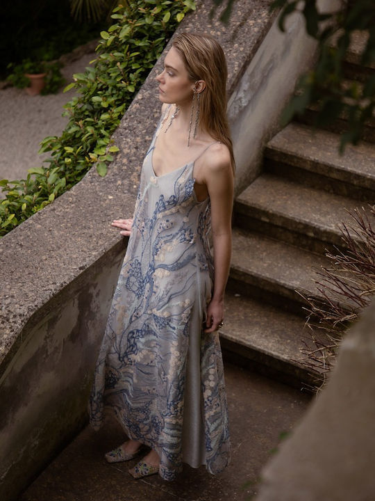 Maxi Damenkleid Für Hochzeit - Taufe Silber