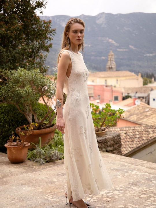 Maxi Damenkleid Für Hochzeit Und Taufe Ecru Interimdress