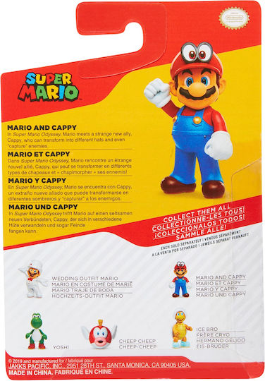 Jakks Pacific Miniature Toy Mario and Cappy for 3+ Years 7cm.