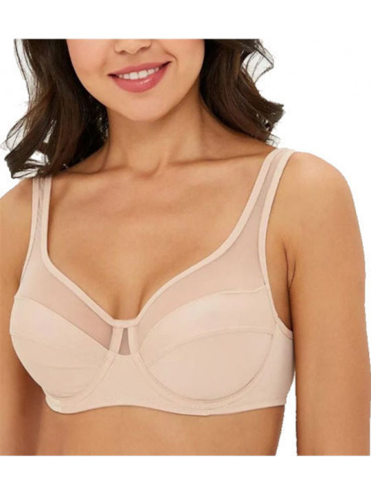Bra without Padding Underwire Beige