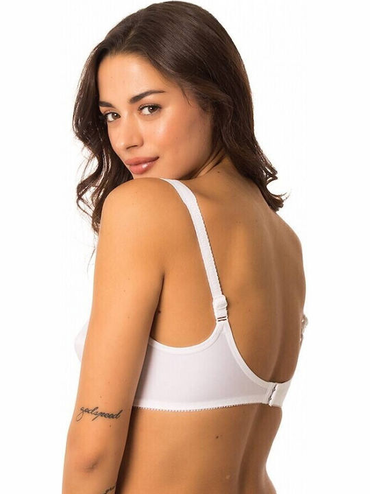 Elasti Cross Bra without Padding without Underwire White