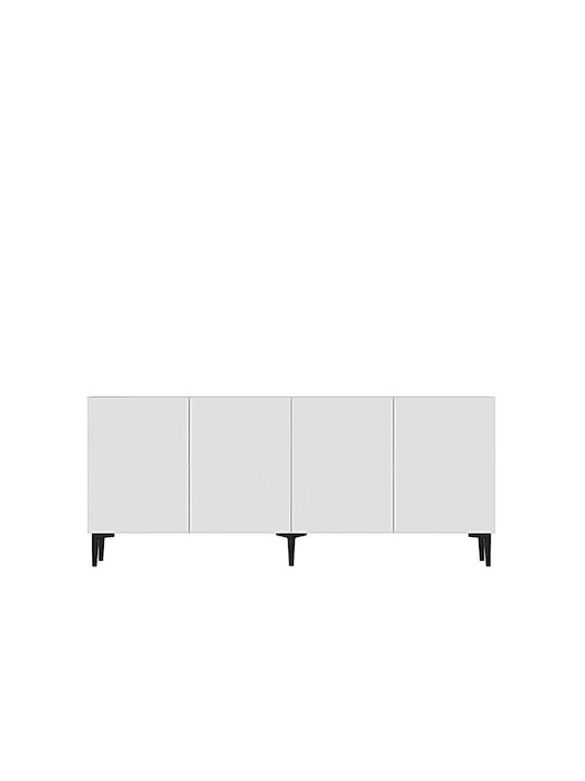 SteweHome Μπουφές Ξύλινος Λευκά 180x32x75cm