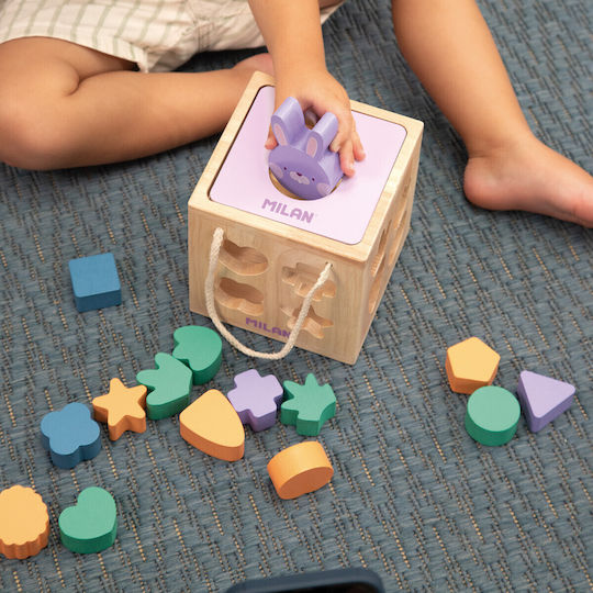 Milan Activity Cube made of Wood for 12++ Months