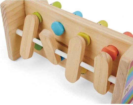 Hape Играчка с чукче Rainbow Hammer Bench от дърво