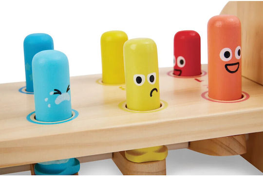 Hape Играчка с чукче Rainbow Hammer Bench от дърво