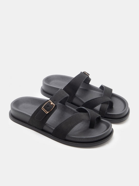 Sandale Casual Damă Flatforme Negre
