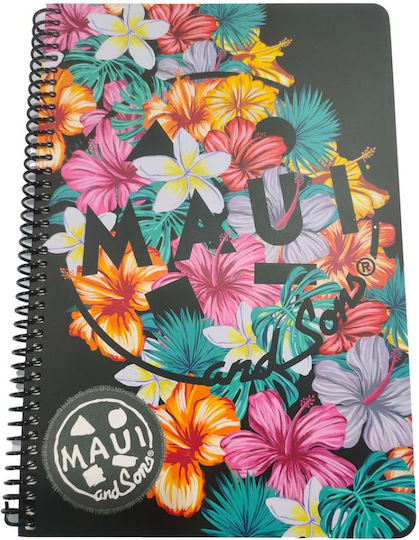 Maui & Sons Спирал Тетрадка На райета B5 2 Теми 1бр (Различни дизайни/цветове)