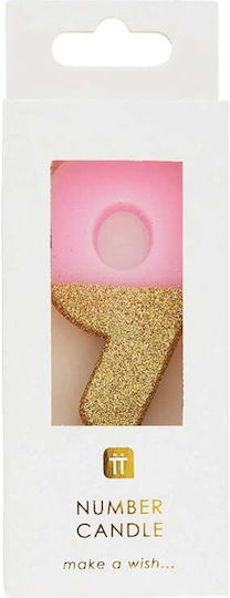 Talking Tables Geburtstagskerze Nummer "9" in Rosa Farbe BDAY-CANDLE-9