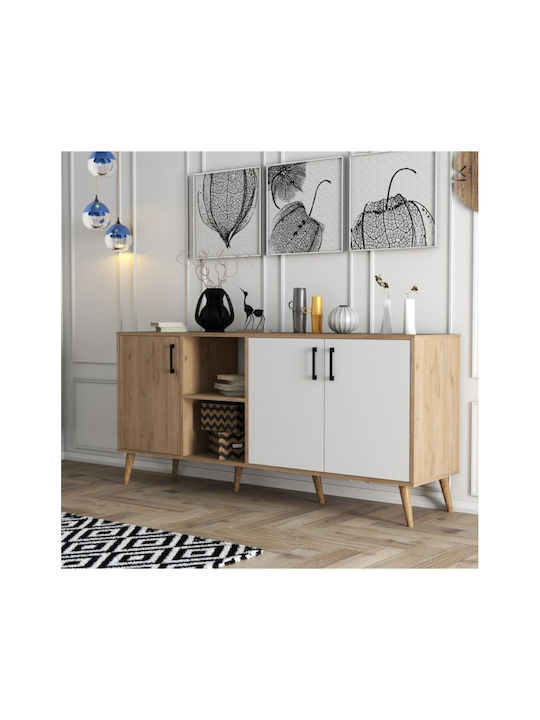 SteweHome Sideboard Holz 180x45x83cm Beige