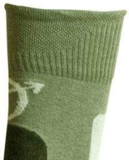 Toxotis Active Wear Long Hunting Socks in Green color