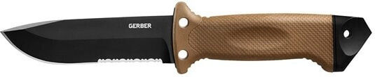 Gerber Lmf Ii Infantry Survival Knife Brown with Leather Sheath
