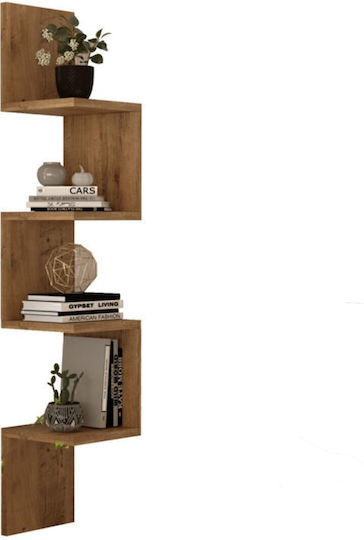 Corner Wall Shelf Beige 22x22x117.2cm