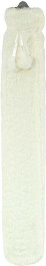 Alpina Appliances Hot Water Bottle in White with Cover for Neck 74x12cm 2000ml