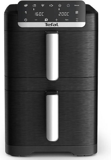 Tefal Easy Fry Friteuză cu Aer cu Două Coșuri Detașabile 10l Negru