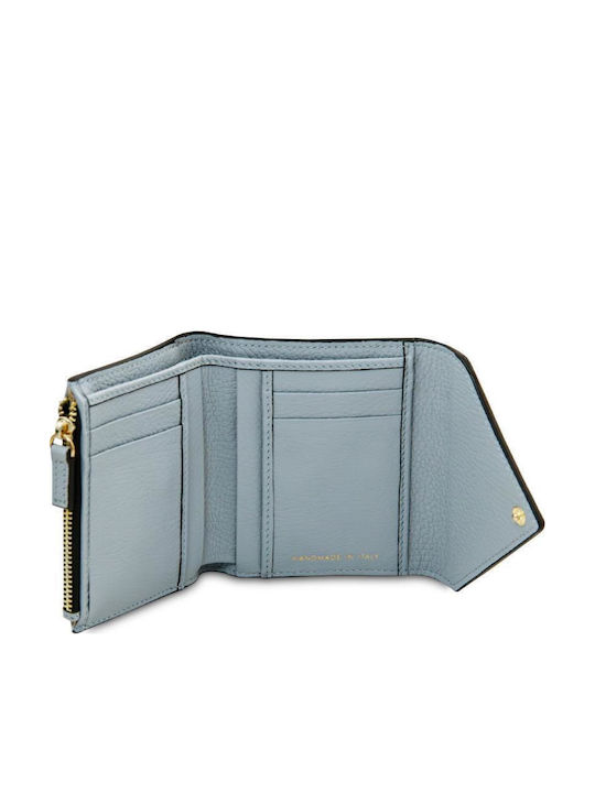 Large Leather Women's Wallet Light Blue