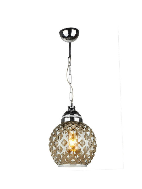 SteweHome Gray Pendant Ceiling Light with E27 Socket 20x20cm