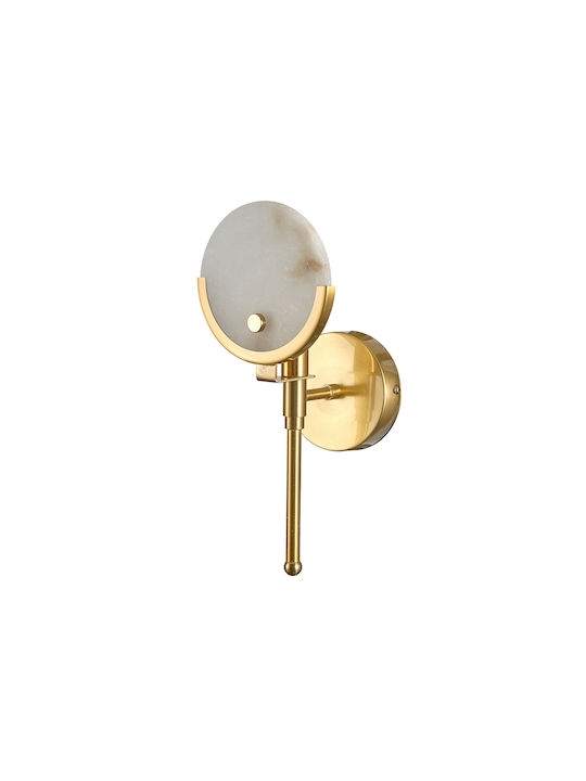 SteweHome Modern Wall Lamp with Integrated LED and Warm White Light Gold