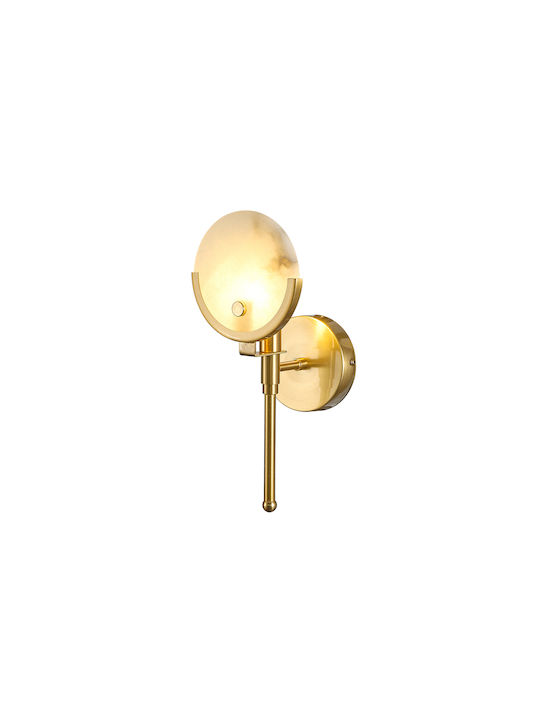 SteweHome Modern Wall Lamp with Integrated LED and Warm White Light Gold